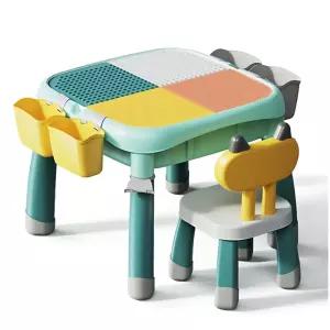 홈키즈카페 장난감수납 블록조립판 양면 테이블 유아가구 어린이집 공부책상