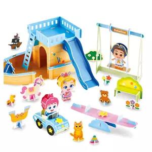 5세 집콕놀이 베베핀 우드락 해적선 조립키트 종이공작 집중력향상 소근육발달 방학숙제