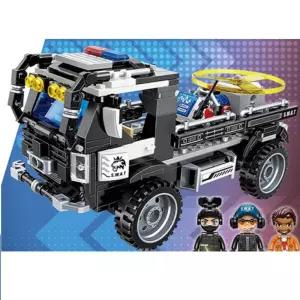 중학생선물 경찰트럭 오토바이 윙플라이 블럭 조립