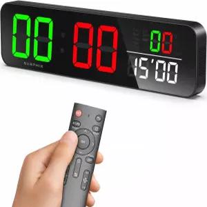 카운트다운 타이머 가변 LED 색상 리모컨이 있는 테이블탑 전자 스코어보드 게임/콘 홀/배구/탁구 스포츠용