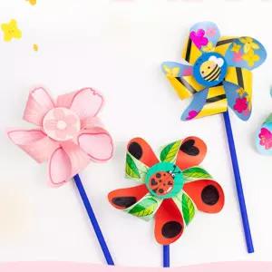 4인용 귀여운 봄바람개비 만들기 어린이집 방과후 돌봄교실 학습교구 유치원미술수업