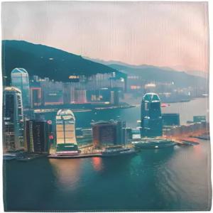 여행 필수품에 다용도로 사용할 수 있는 YANYU 홍콩 프린트 목욕 타월 퀵 드라이 경량 흡수제