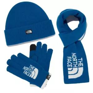 [매장판] 노스페이스 키즈 비니 모자 장갑 머플러 가방 파우치 컴피 워머 세트 로얄 블루 NA5IQ