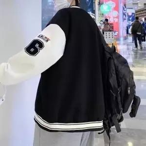 남성 패치 디자인 배색 오버핏 야구점퍼 봄가을패션점퍼 야구점퍼