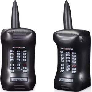 게조이 2팩 풍선 휴대폰 레트로 80년대 90년대 파티 장식 힙합 의상 생일 테마 소품 멋진 드레스 액세서리