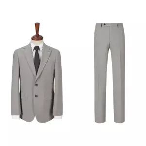 [롯데백화점]Fahrenheit 파렌하이트 라이트베이지 스탠다드핏 마이크로 하운드투스 정장(FIJAA2332)