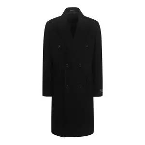 [롯데백화점]Fahrenheit 24FW 파렌하이트 블랙 울 캐시미어 패딩 더블 롱코트 (FJLAX7333)