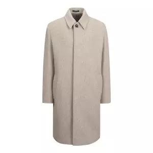 [롯데백화점]Fahrenheit 24FW 파렌하이트 모100 헤링본 히든버튼 롱코트 (FJLAX7336)