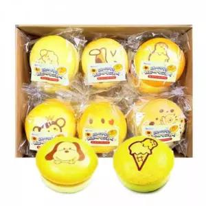 치즈케이크 빵모양 말랑이 스퀴시 12종 세트 미니 장식 열쇠고리 소품 촉감완구