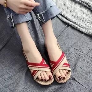 [SW582B7]크로스 라인이 멋진 슬리퍼 데일리 여름