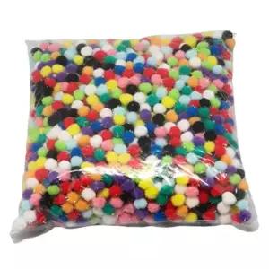 국산 반짝이 뿅뿅이 폼폼이 8mm 레인보우 2000개입 만들기부자재 유치원재료 미술재료