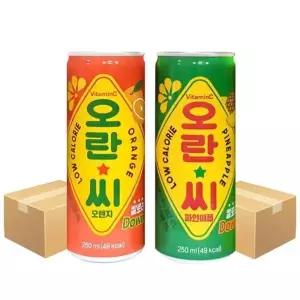 오란씨 250ml 오렌지 30캔 + 파인애플 30캔 (총60캔)
