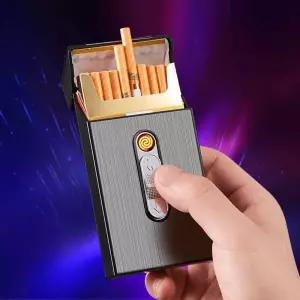담배케이스 라이터 일체형 담배갑 슬라이드 usb충전 선물용 고급 수납 보관