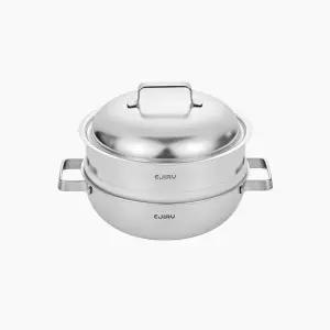 [에지리] 제노 무연마제 통5중 스텐316 국내산 파티웍 24cm + 스티머