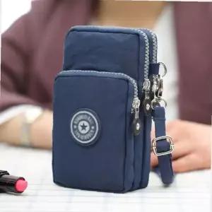 미니 핸드폰 지갑 여권케이스 카드수납 목걸이파우치 더블지퍼 방수원단 여행용