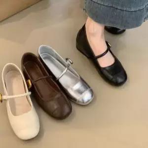 와유 남자 빈티지 메리제인슈즈 숏팬츠 펌프스 속굽 실버 프렌치 JEN1