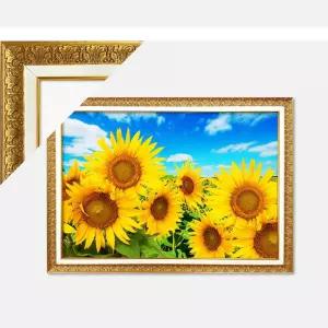 1000피스퍼즐 해바라기들판+매트골드 액자세트