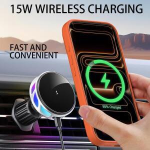 2026 ZEEKR 001 휴대폰 거치대 무선 충전 휴대폰 마그네틱 자석 홀더 오렌지 중력 물컵 자동차 차량용 호환