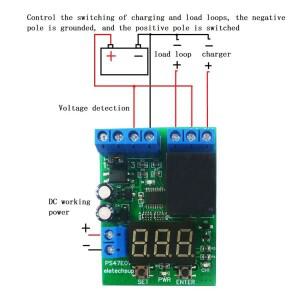 DC 12V 24V LED 디지털 릴레이 모듈 전압 감지 컨트롤러 배터리 충전 방전 모니터 용 타이머