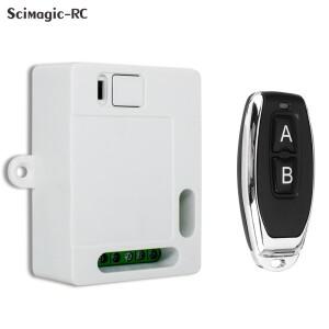 리미트 스위치 포함 2 릴레이 도어 오프너 차고 게이트 수신기 9-72V 85-250V 220V 433MHz 리모컨 컨트롤러