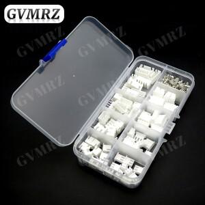 230PCS XH2.54 2핀 3핀 4핀 5핀 2.54mm 피치 터미널 키트 하우징 벤트 니들 핀 헤더 JST JC3 커넥터 와이어