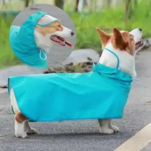 [반려] 애완견전용 비오는날 산책 반려견 레인코트 우비 모자
