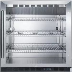 리버서블 유리문이 있는 서밋 24인치 언더카운터 음료 냉장고 와인 맥주 소다용 상업용 디스플레이 5.0 Cu