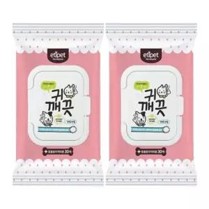 강아지 순면감촉 귀세정 티슈 30매입 2P 냄새관리