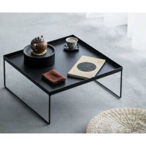 다과상 다도식탁 미니 식탁 개다리소반 낮은식탁 체크무늬 인테리어 다기상 나무 교자상