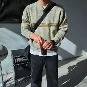 [맨즈해시태그] 남자노르딕니트 남자헨리넥니트