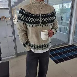 [맨즈해시태그]  하이넥 노르딕 헨리넥 니트