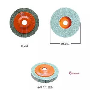 대리석연마 샌딩 휠 화강암 광택 패드 알루미늄 인조 앵글 사포 그라인더날 휠공구 인조석 벗기기 페인트vw