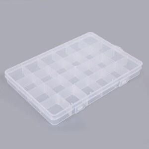 DIY주얼리재료 투명 분리형 보관 상자 수제 DIY 비즈 귀걸이 보석 산화 방지 24 그리드