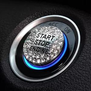 자동차 스타트버튼 시동버튼 장식 커버 링 큐빅 용품