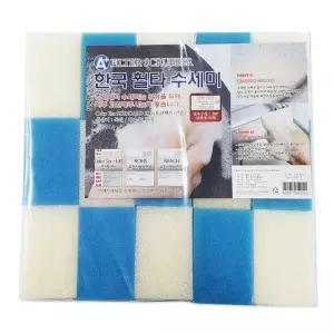 수세미 30P 혼합블루 망사 스펀지 부드러운 설거지 물병세척 주방세척용