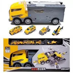 중장비 트럭 변신 장난감자동차 헬기 단체선물 미니카