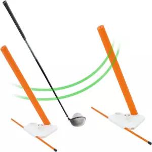 골프 스윙 트레이닝 보조 도구 - 정렬 디스크 및 막대 슬라이스와 후크를 고정하기 위해 설정 자세 평면
