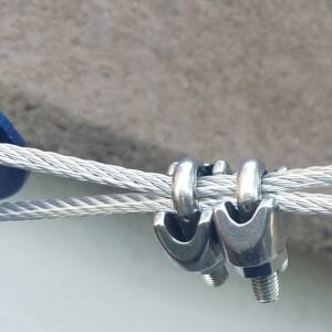 33/66피트 스테인레스 스틸 케이블 로프 키트 강철 와이어 PVC 투명 코팅 정원 가드 레일에 사용