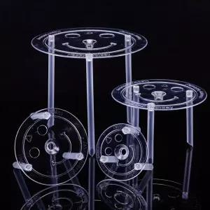 투명 아크릴 받침대 디저트 스탠드 고정 지지대 케이크