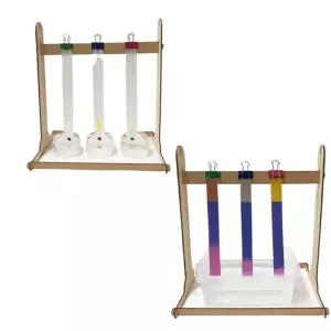 나무 스탠드 거름종이 실험 지도 크로마토그래피 과학교구 초등