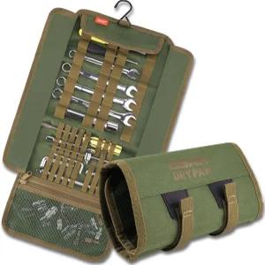 오토바이 도구 롤백 - 할리 엔듀로 더트 바이크 UTV 및 액세서리 기어용 롤업 파우치 렌치 견고한 정리