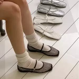 인기상품 여름 플랫 슈즈 여성 메리 제인 메쉬 발편한 구두 [WFJF5S5_260320]