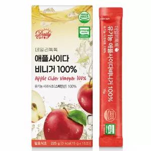 데일리 톡톡 유기농 애플사이다비니거 폴리페놀 자연발효 애사비 사과식초 15포