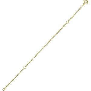 여성 Foui 14K 골드 체인 익스텐더 옐로우 / 흰색 화이트 로즈 조절식 목걸이 발찌 익스텐션 2/3/4인치로 제공