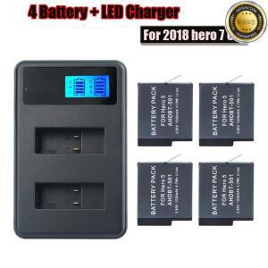 새로운 AHDBT-501 배터리 키트 LCD 지능형 듀얼 슬롯 충전기 GoPro Hero8 7 6 5 블랙 스포츠 액션 카메라