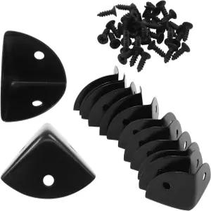 조르베이오 12개 금속 코너 프로텍터 블랙 엣지 가드 가구 모서리 커버 앵글 브래킷 박스 테이블 캐비닛용