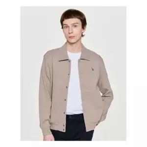 헤지스 남성 25FW 베이지 카라 블루종 스? 점퍼 HZTS5D101I2 199336