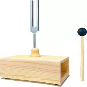 공명 상자 알루미늄 합금 나무 스피커가 있는 로우베누 432Hz 튜닝 포크 사운드 힐링 스파 아로마테라피