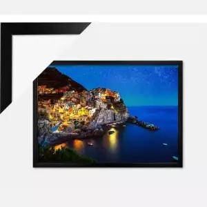 도시 1000피스퍼즐 친퀘테레+슬림우드블랙 액자세트