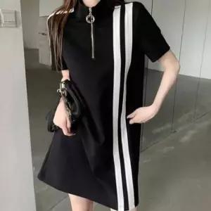 [옷은날개] 흰색 원피스 편한 원피스 집업 카라원피스 라인